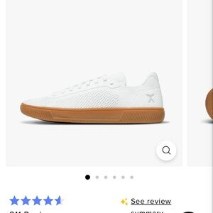 Flux White Shoes with Brown Sole